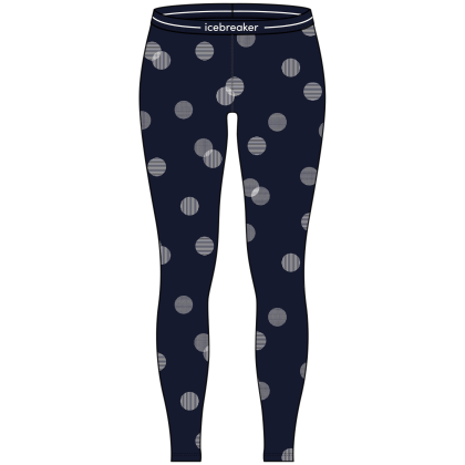 Icebreaker W Mer 260 Vertex Leggings FallFlakes női funkcionális aláöltözet sötétkék Midnight Navy/Snow/J