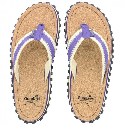 Gumbies Corker Natural Cork - Purple flip-flop