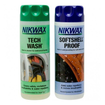 Nikwax Twin Tech Wash + Softshell Proof 2x300ml impregnáló