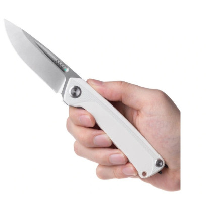 Acta non verba Z200 BB, Stonewash/Plain Edge, G10 zsebkés fehér white