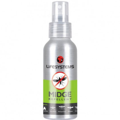 Rovarírtó Lifesystems Midge Repellent - 100ml Saltidin spray szürke