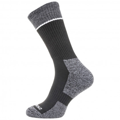 Zokni SealSkinz Solo Quickdry Mid Length sock fekete Black/Grey/White