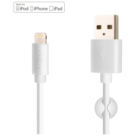 Fixed Datový a nabíjecí kabel FIXED USB/Lightning töltő és adatkábel fehér bílá