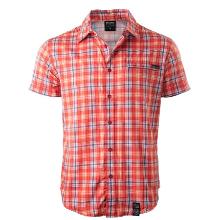 Férfi ing Elbrus Loen piros RED/NAVY/ORANGE CHECK
