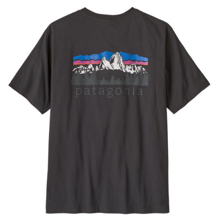 Patagonia M's Fitz Roy Foothills T-Shirt férfi póló fekete Ink Black