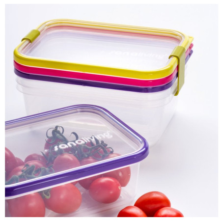 Uzsonnás doboz Omada Sanaliving Box Set 3x 19x14x9cm/1,3L