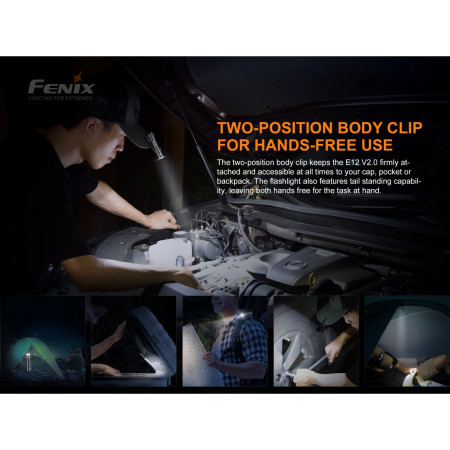 Fenix E12 V2.0 elemlámpa