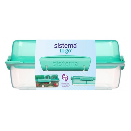 Sistema Lunch Stack To Go Rectangle ételdoboz türkiz