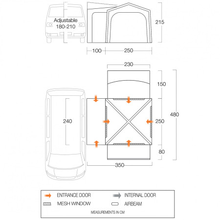 Vango Versos Air Low elősátor
