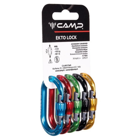 Camp Rack Pack Ekto Lock - 5 Pcs karabiner szett fekete
