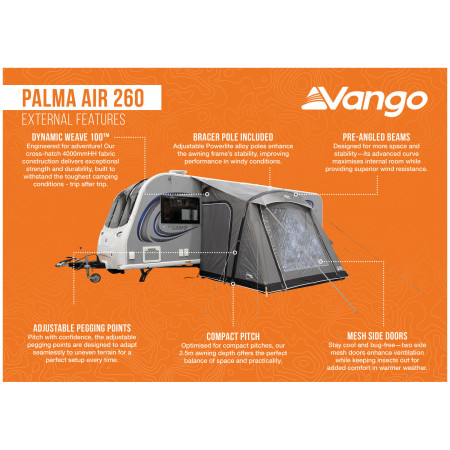 Vango Palma Air 260 sátor lakókocsihoz