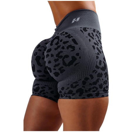 Nebbia Push-Up Compression Leopard Shorts Primal női rövidnadrág fekete BLACK LEOPARD