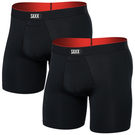 Saxx Multi-Sport Mesh Boxer Brief Fly 2Pk boxeralsó fekete full tilt chevron/black