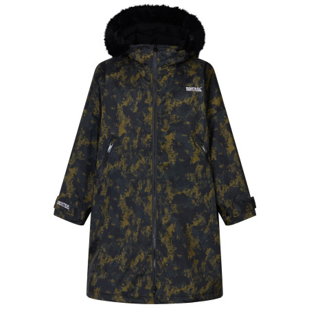 Regatta Junior Waterproof Changing Robe Pro Bark Green vízálló gyerekkabát khaki BrkGrnDistsd