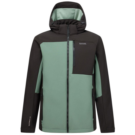 Regatta Hewitts férfi softshell kabát zöld/világosszöld DkFrstGr/Blk