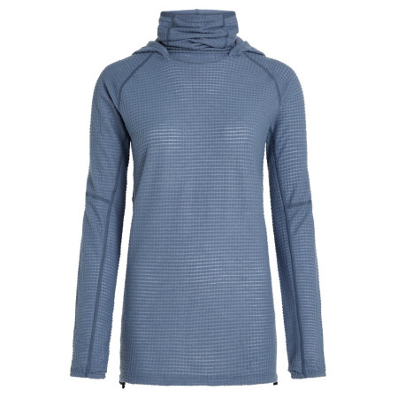 Icebreaker Wom Mer 400 RealFleece Grid Pulover Hood női pulóver kék/szürke Dawn