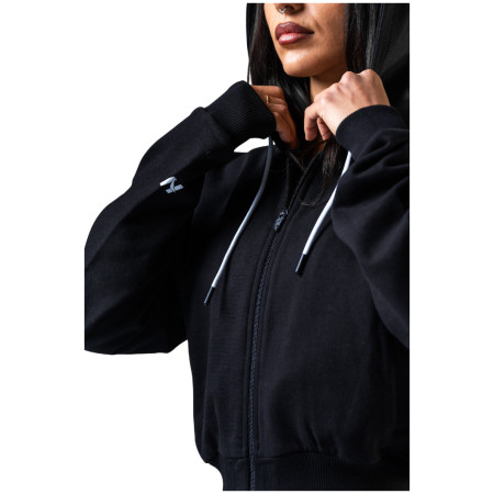 Nebbia Black zip-up hoodie Power női pulóver