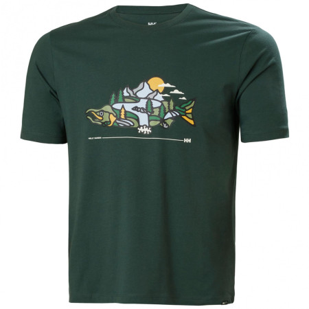 Helly Hansen F2F Organic Cotton Tee 2.0 férfi póló zöld