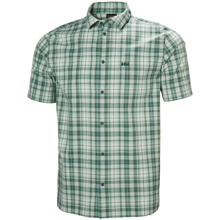 Helly Hansen Fjord Qd Ss Shirt 2.0 férfi ing világoszöld Green Mist Shore Plaid