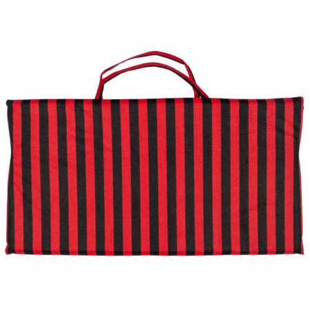 Yate Tengerparti napozó - csíkos napozóágy fekete/piros
