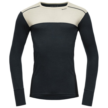 Devold Lauparen Merino 190 Shirt Man férfi funkcionális póló fekete/fehér RAW WHITE/INK/BLACK