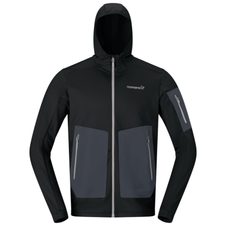 Norrona falketind warm2 stretch Hood férfi funkcionális pulóver fekete Caviar Black