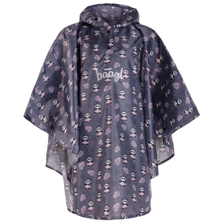 Baagl Pláštěnka Panda gyerek esőkabát szürke šedá