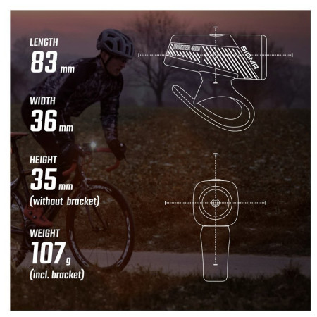 Sigma Buster 400 + Buster RL80 kerékpár lámpa szett