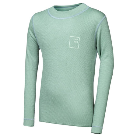 Sensor Merino DF Logo Up Basil Green gyerek funkcionális felső világoszöld Basil Green