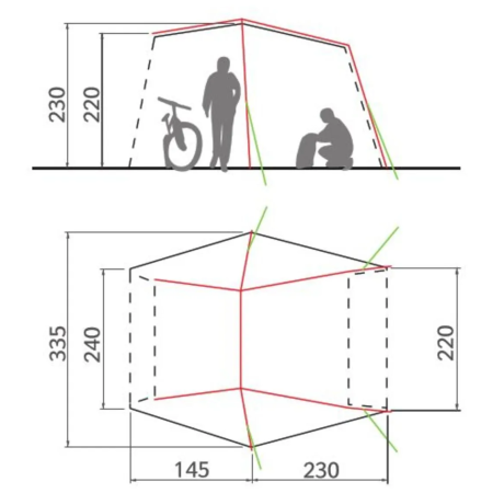 Vaude Drive Van elősátor