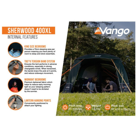 Vango Sherwood 400XL Package családi sátor