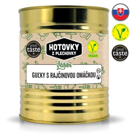 Hotovky z plechovky Golyók paradicsomszószban VEGAN 800g készétel