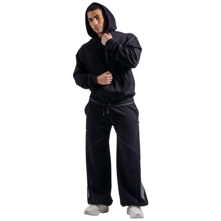 Nebbia Zipper Hoodie with Embroidery Primal férfi funkcionális pulóver