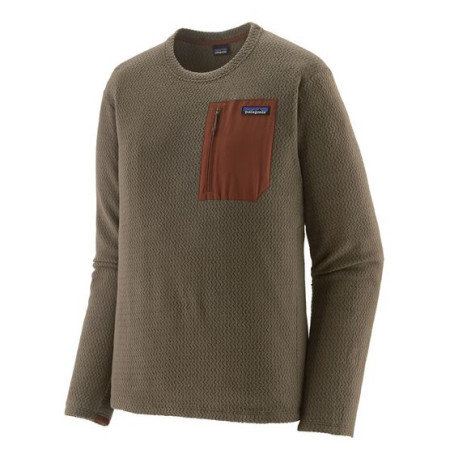 Patagonia M's R1 Air Crew férfi pulóver barna Marlow Brown