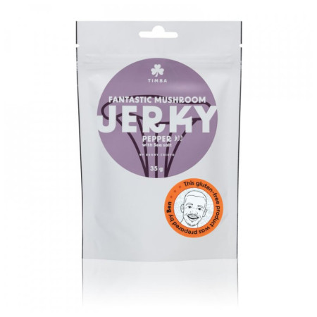Timba Mushroom Jerky - Pepper with Sea salt gomba jerky