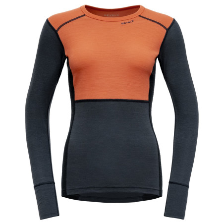 Devold Lauparen Merino 190 Shirt Wmn női funkcionális felső kék/narancs CORAL/NIGHT/INK