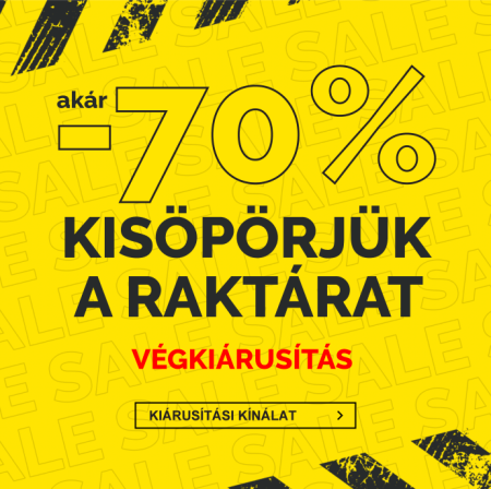 KISÖPÖRJÜK A RAKTÁRAT - VÉGKIÁRUSÍTÁS - akár 70% kedvezmény