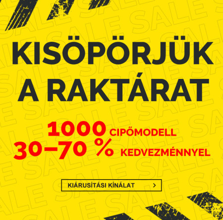MINDENNEK MENNIE KELL - 1000 CIPŐMODELL 30-60 % kedvezménnyel