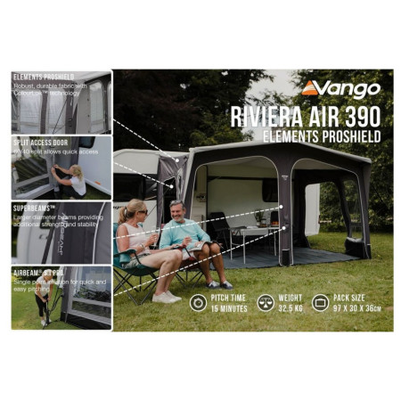 Elősátor Vango Riviera Air 390 Elements ProShield
