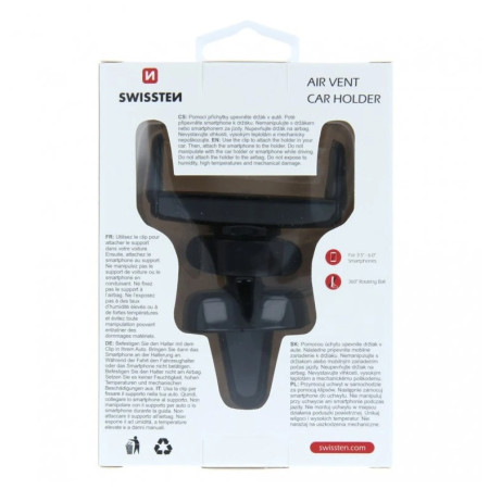 Swissten S-Grip AV-2 telefontartók autóba