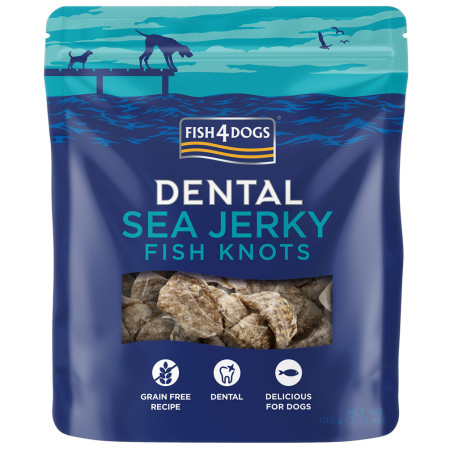 Fish4Dogs Dental Sea Jerky Fish Knots 100g jutalomfalatok kutyáknak