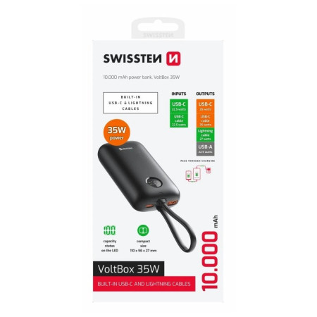 Swissten Voltbox 35 W 10000 mAh powerbank