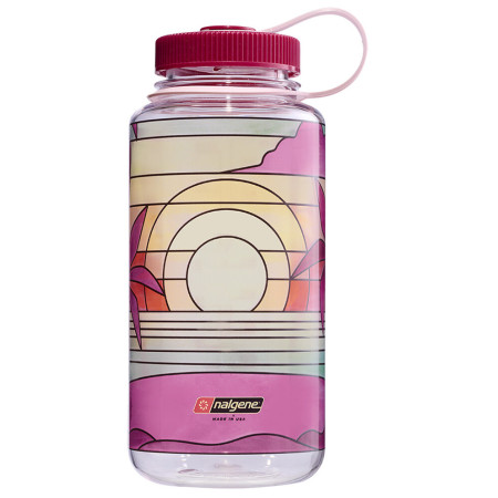 Nalgene Wide Mouth 1l Clear Stained Glass kulacs rózsaszín clear