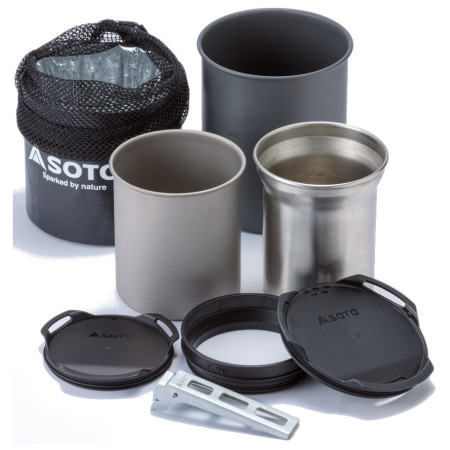Edénykészlet Soto Thermostack + Cook szett Combo fekete