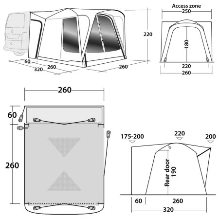Outwell Milestone Shade elősátor