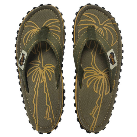 Gumbies Palm Leaf Khaki férfi flip-flop khaki khaki/zelená