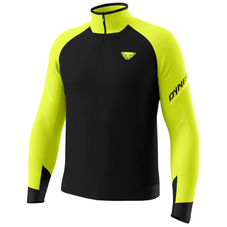 Dynafit Alpine L/S 1/2 Zip Tee M férfi funkcionális póló fekete/sárga 5A31 - ultra yellow/0910