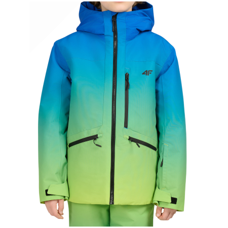 4F Technical Jacket M1208 Multicolour gyerek télikabát kék/zöld Multicolour 1 Allover