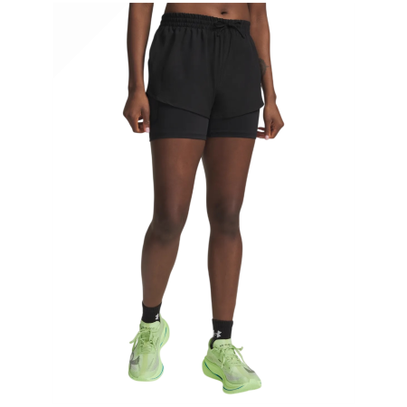 Under Armour Velociti Pro 4" 2N1 Short női rövidnadrág fekete Ultimate Black / / Reflective