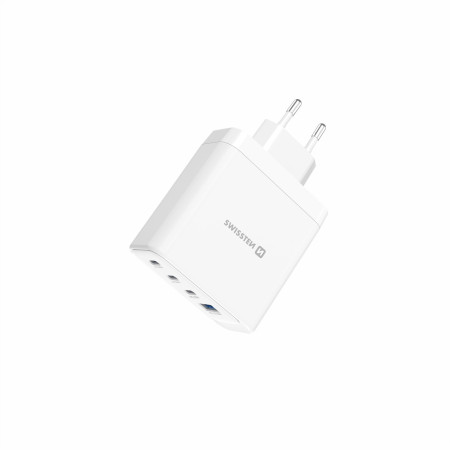 Swissten GaN 2X USB-C 100W + 1X USB-C 20W + 1X USB-A 30W adapter